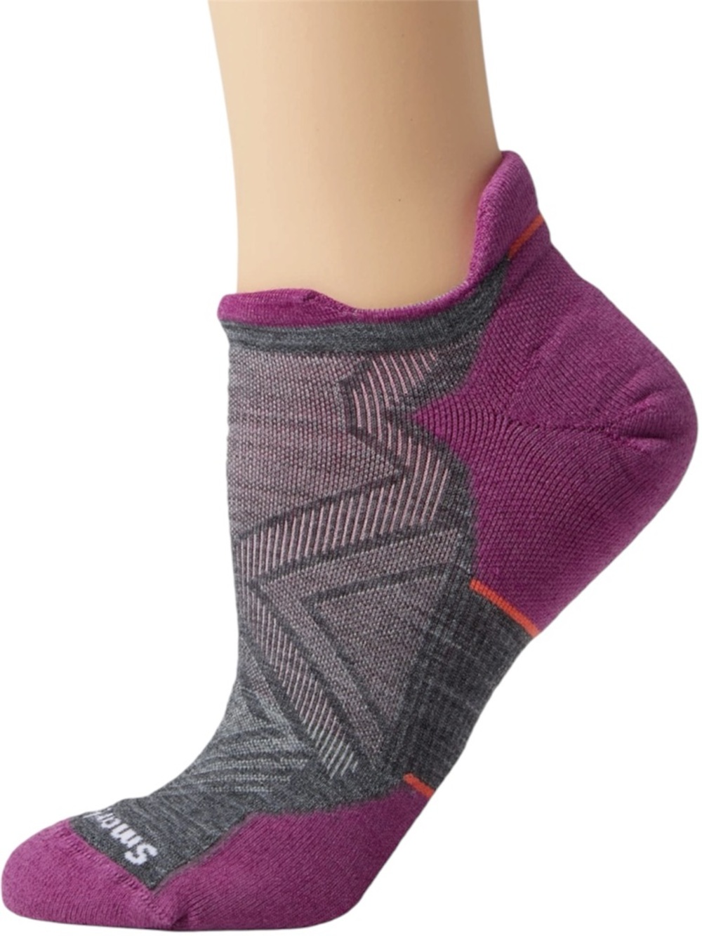 Smartwool Women’s Run Targeted Cushion Low Ankle Socks - Purple/Gray NWT - Med
